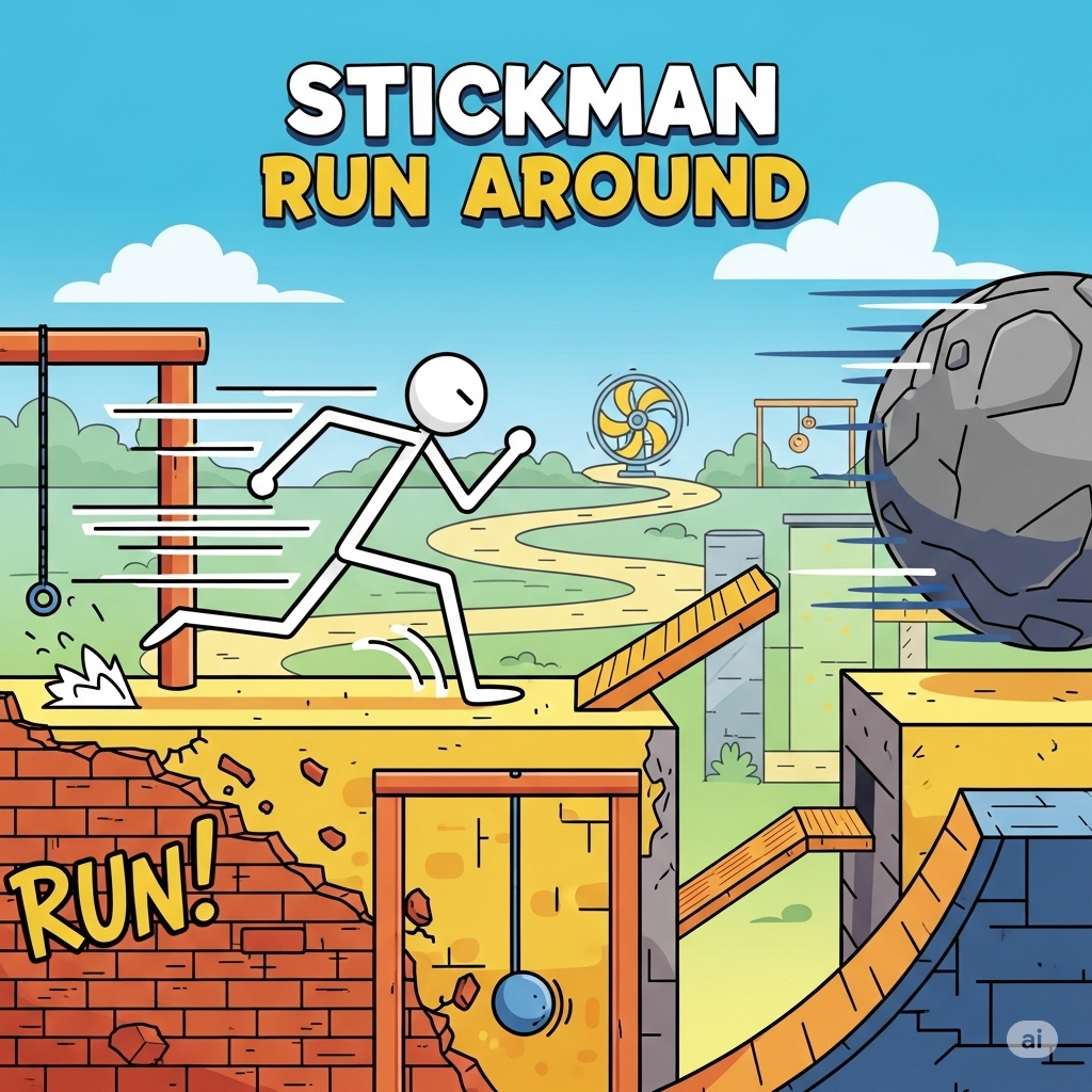 Stickman run around