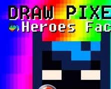 Draw Pixels Heroes Face