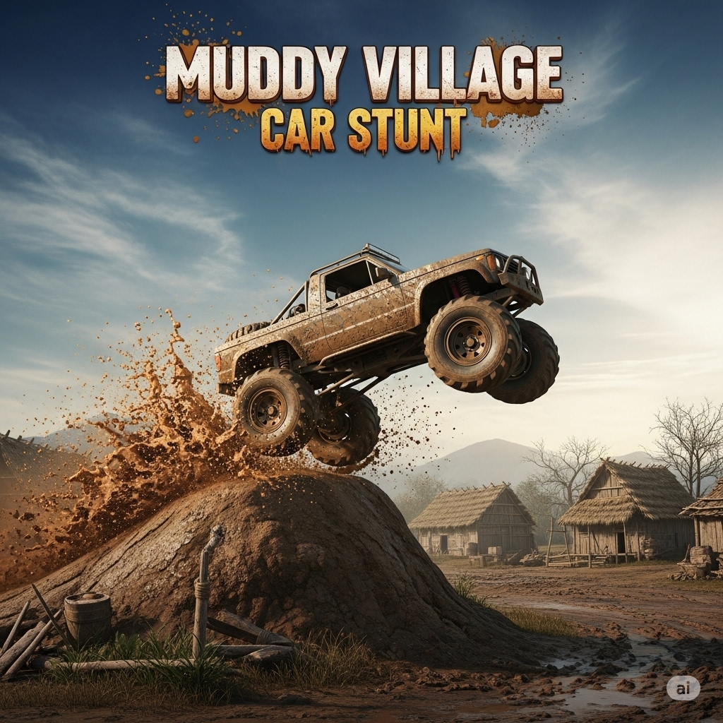 Muddy Village Car Stunt